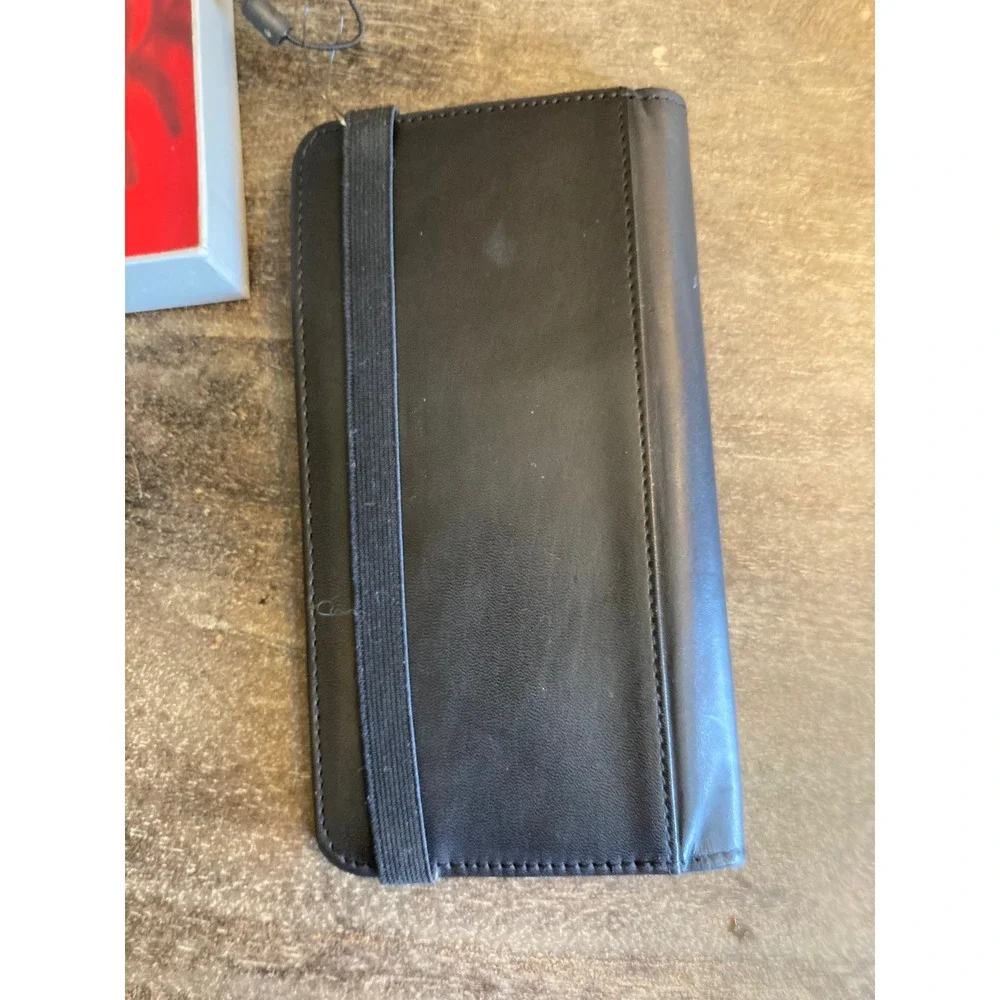 Rawlings Black Genuine Leather Magnetic Phone Wallet RFID RS10056 BLK New